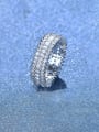 thumb 925 Sterling Silver Cubic Zirconia Geometric Luxury Band Ring 3