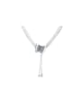 thumb 925 Sterling Silver Butterfly Vintage Lariat Necklace 0