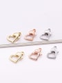 thumb S925 Sterling Silver Versatile Peach Heart Lobster Clasp 1