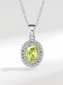 thumb 925 Sterling Silver Cubic Zirconia Geometric Statement Necklace 3