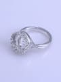 thumb 925 Sterling Silver 18K White Gold Plated Round Ring Setting Stone size: 12*12mm 1