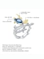 thumb 925 Sterling Silver Natural Color Treasure Topaz Bird Luxury Band Ring 2