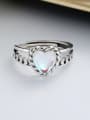 thumb 925 Sterling Silver Cubic Zirconia Heart Vintage Ring 2