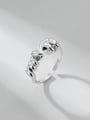 thumb 925 Sterling Silver Irregular Vintage Twist Knot Band Ring 0