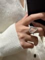 thumb 925 Sterling Silver Heart Dainty Ring 1