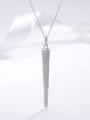 thumb 925 Sterling Silver Cubic Zirconia Cone Luxury Necklace 1