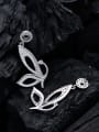 thumb 925 Sterling Silver Cubic Zirconia Butterfly Luxury Cluster Earring 1