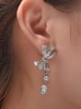 thumb 925 Sterling Silver High Carbon Diamond Butterfly Luxury Cluster Earring 1