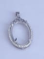 thumb 925 Sterling Silver Pendant Setting Stone size: 18*25mm 0