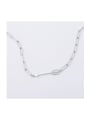 thumb Stainless steel Feather Arrow Trend Necklace 0