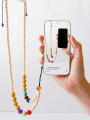 thumb Bead Silicone Trend Beaded  Hand-Woven Mobile Phone Straps/Necklace 2