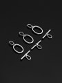 thumb S925 plain silver bracelet connection buckle simple OT buckle diy jewelry accessories S0564 0
