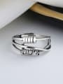 thumb 925 Sterling Silver Letter Vintage Stackable Ring 3