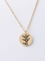 thumb Stainless steel Round Bamboo Minimalist Necklace 0