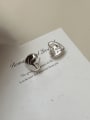 thumb 925 Sterling Silver Heart Letter Vintage Stud Earring 1
