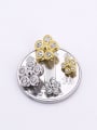 thumb S925 sterling silver diamond-studded three-dimensional flower perforated spacer beads 2