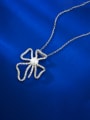 thumb 925 Sterling Silver Cubic Zirconia Flower Luxury Necklace 2