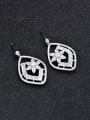 thumb 925 Sterling Silver Cubic Zirconia Flower Luxury Cluster Earring 2