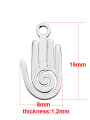 thumb Stainless steel Hand Charm Height : 8 mm , Width: 15 mm 1