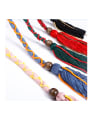 thumb Bead Cotton Rope Cotton Tassel Artisan Long Belt/ Headband /Strand Necklace 2