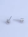 thumb 925 Sterling Silver 18K White Gold Plated Geometric Earring Setting Stone size: 5*5mm 2