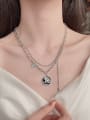 thumb 925 Sterling Silver Horse Vintage Multi Strand Necklace 1