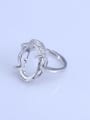 thumb 925 Sterling Silver 18K White Gold Plated Oval Ring Setting Stone size: 12*14 12*16 13*18 15*20MM 2