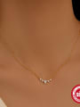 thumb 925 Sterling Silver Cubic Zirconia Flower Dainty Necklace 1