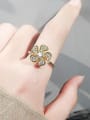 thumb 925 Sterling Silver Cubic Zirconia Rotating Flower Cute Band Ring 1