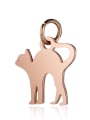 thumb Stainless steel Cat Charm Height : 12 mm , Width: 16 mm 1