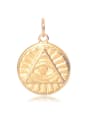 thumb Stainless steel Gold Plated Evil Eye Charm Height : 19 mm , Width: 29 mm 0