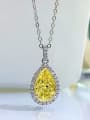 thumb 925 Sterling Silver High Carbon Diamond Water Drop Luxury Necklace 1