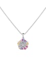 thumb 925 Sterling Silver Cubic Zirconia Flower Dainty Necklace 2