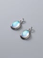thumb S925 Silver Electroplating Inlaid Moonstone Pendant 1
