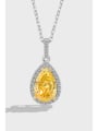 thumb 925 Sterling Silver Cubic Zirconia Water Drop Luxury Necklace 3
