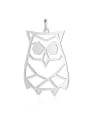 thumb Stainless steel Gold Plated Owl Charm Height :21 mm , Width:  34mm 1