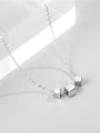 thumb 925 Sterling Silver Square Minimalist Necklace 2