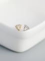 thumb 925 Sterling Silver Cubic Zirconia Triangle Vintage Stud Earring 1