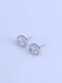 thumb 925 Sterling Silver 18K White Gold Plated Oval Earring Setting Stone size: 5*7mm 2
