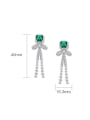 thumb 925 Sterling Silver Cubic Zirconia Geometric Luxury Cluster Earring 2