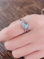 thumb 925 Sterling Silver Cubic Zirconia Heart Vintage Ring 1