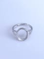 thumb 925 Sterling Silver 18K White Gold Plated Heart Ring Setting Stone size: 10*12mm 0