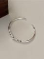 thumb 925 Sterling Silver Irregular Vintage Bangle 3