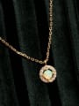 thumb 925 Sterling Silver Rhinestone Round Dainty Necklace 0