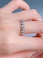 thumb 925 Sterling Silver Cubic Zirconia Hollow  Geometric Vintage Band Ring 2
