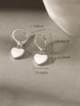 thumb 925 Sterling Silver Heart Minimalist Huggie Earring 3