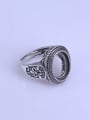 thumb 925 Sterling Silver Geometric Ring Setting Stone size: 10*14mm 2