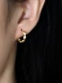 thumb 925 Sterling Silver Geometric Minimalist Huggie Earring 1