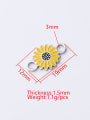 thumb Stainless steel fresh small daisy double hole sun flower accessories 2