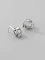 thumb 925 Sterling Silver Geometric Minimalist Stud Earring 2